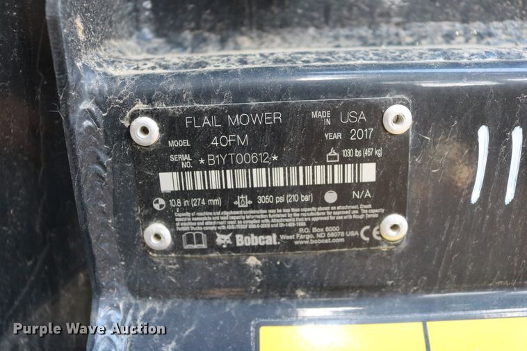 image for item EP9660 2017 Bobcat 40FM flail mower