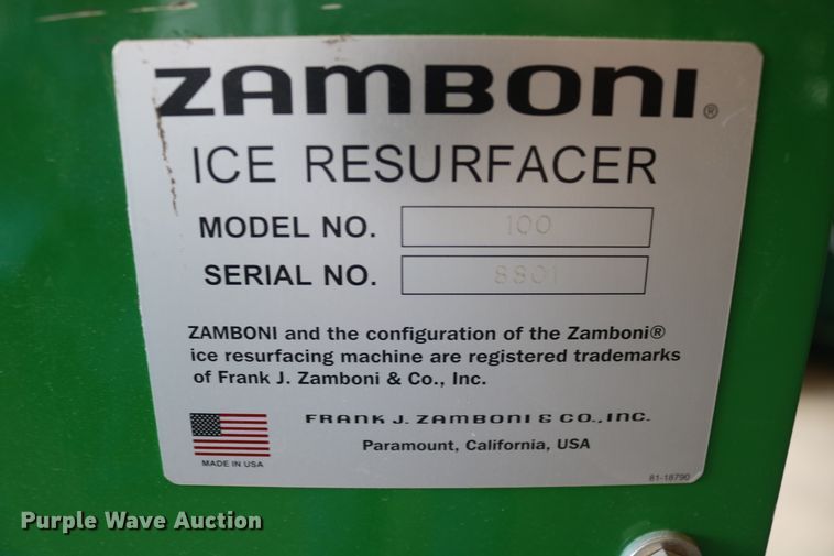 image for item EP9662 Zamboni 100 ice resurfacer