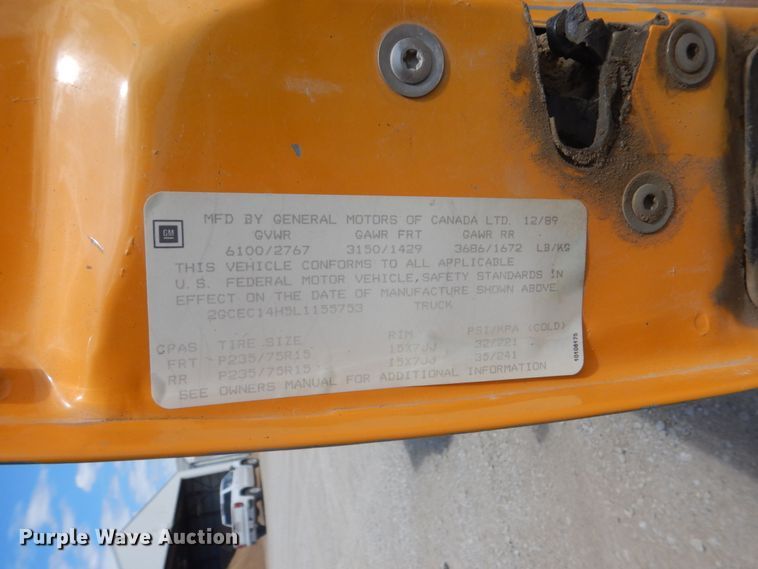 image for item FK9286 1990 Chevrolet C1500  pickup truck