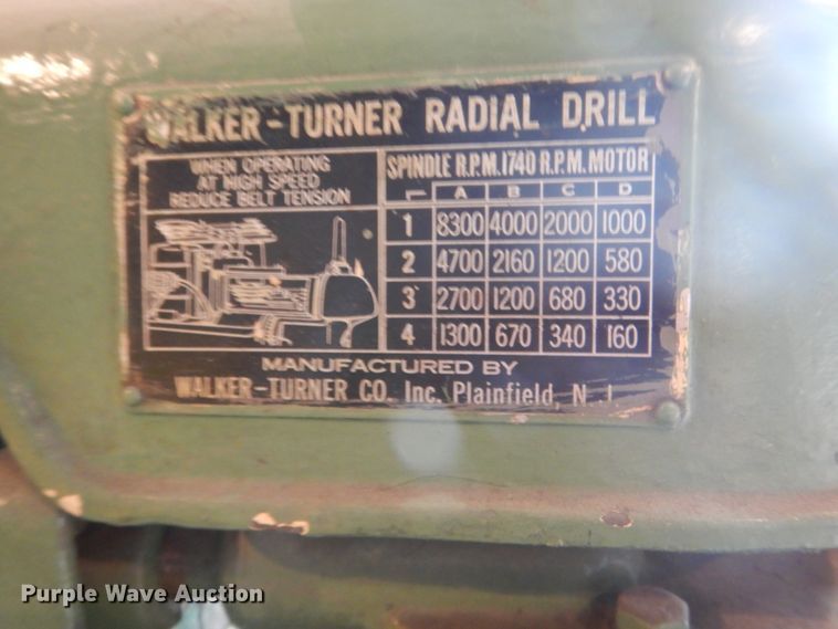 image for item FK9349 Walker Turner drill press