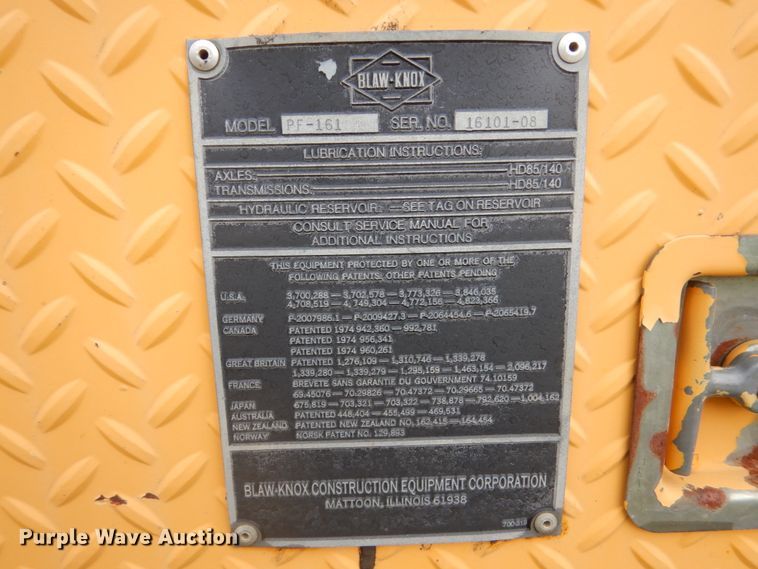 image for item FK9391 Blaw-Knox PF-161  paver