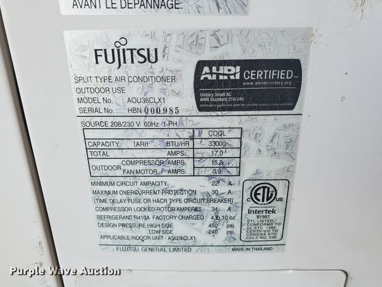 image for item GM9309 Fujitsu Halcyon AC unit