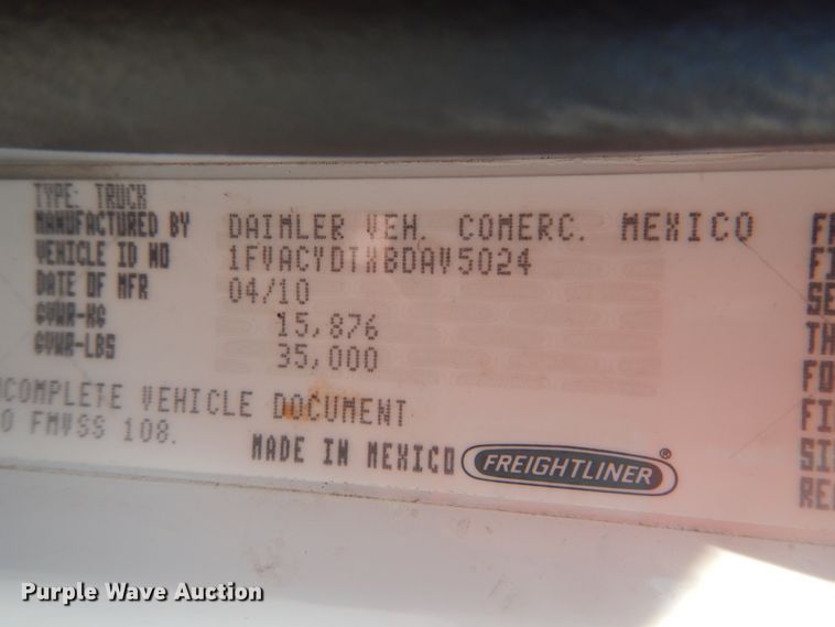 image for item GV9162 2011 Freightliner Business Class M2  dump truck