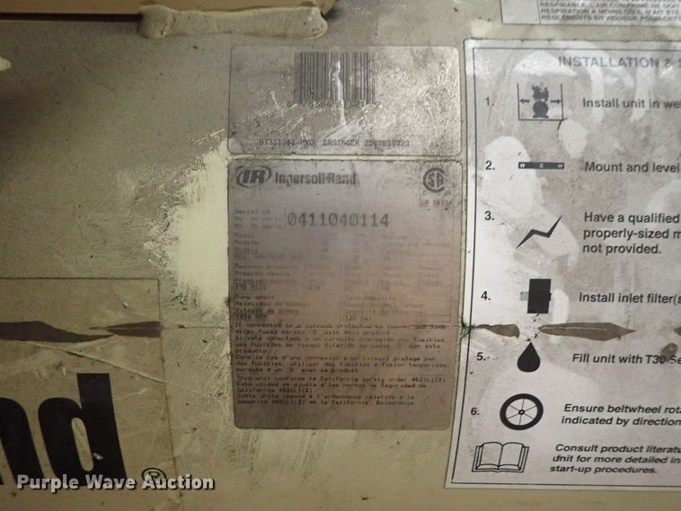 image for item GV9473 Ingersoll Rand 2545 air compressor