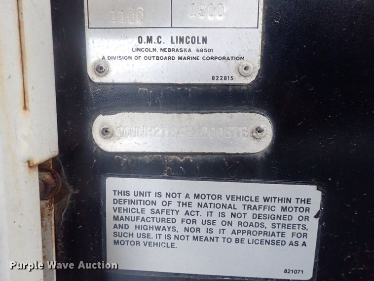 image for item GV9540 1984 Cushman 898532-8410  utility vehicle