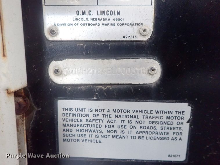 image for item GV9540 1984 Cushman 898532-8410  utility vehicle