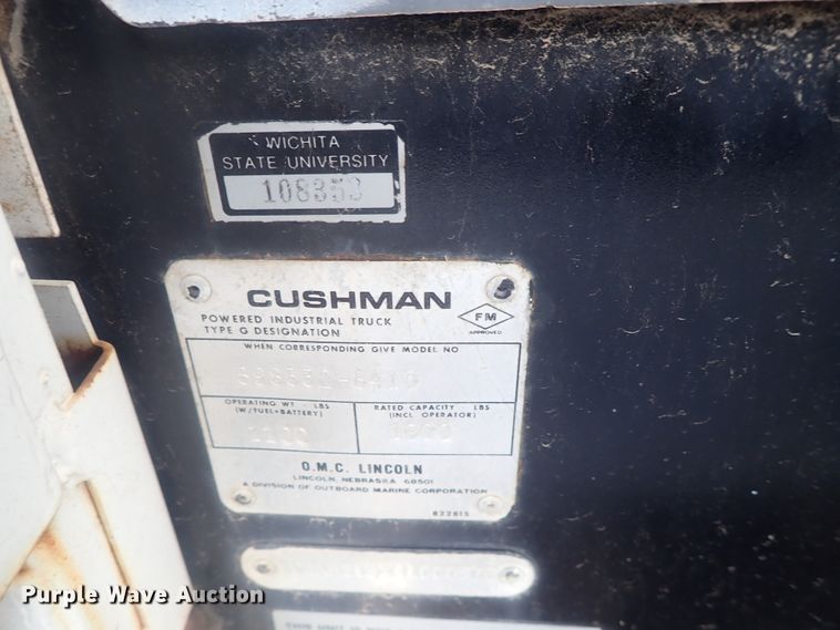 image for item GV9540 1984 Cushman 898532-8410  utility vehicle