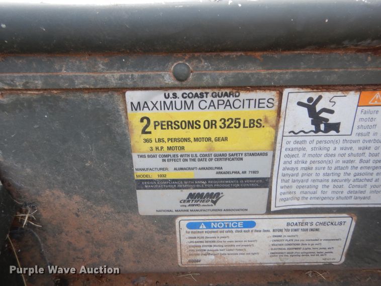 image for item HB9290 Alumacraft 1032  jon boat