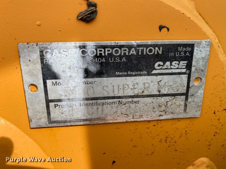 image for item HG9115 2001 Case 580 Super M  backhoe