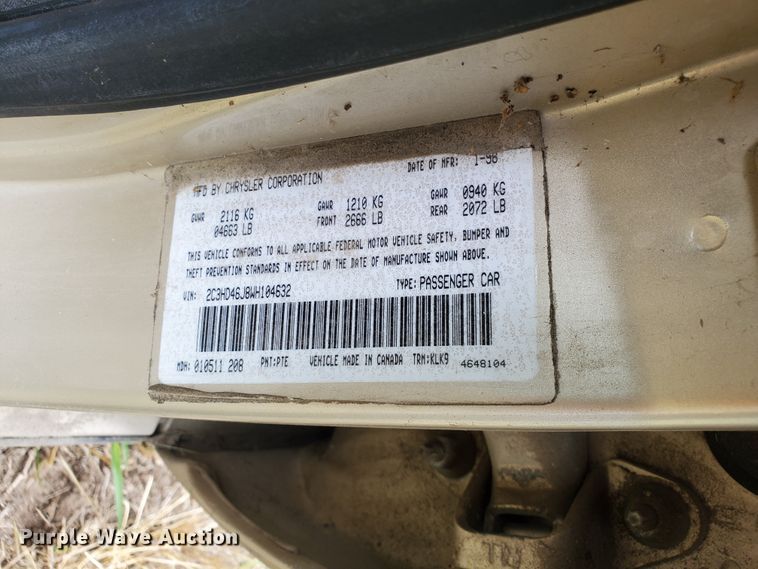 image for item HK9171 1998 Chrysler Concorde LXI