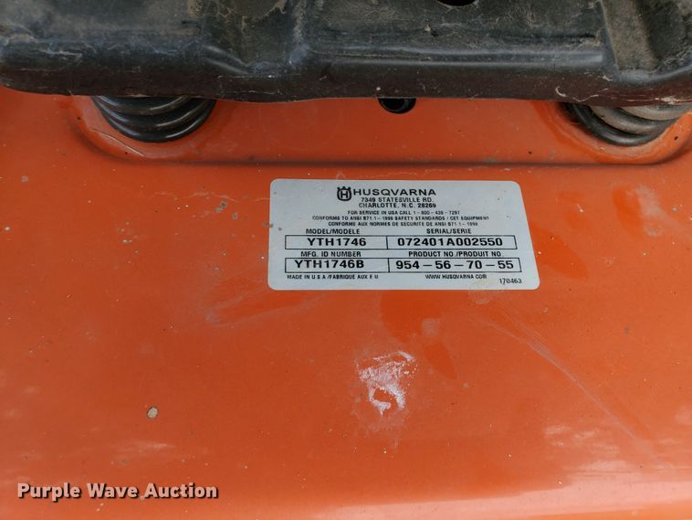 image for item HK9174 Husqvarna YTH1746 lawn mower