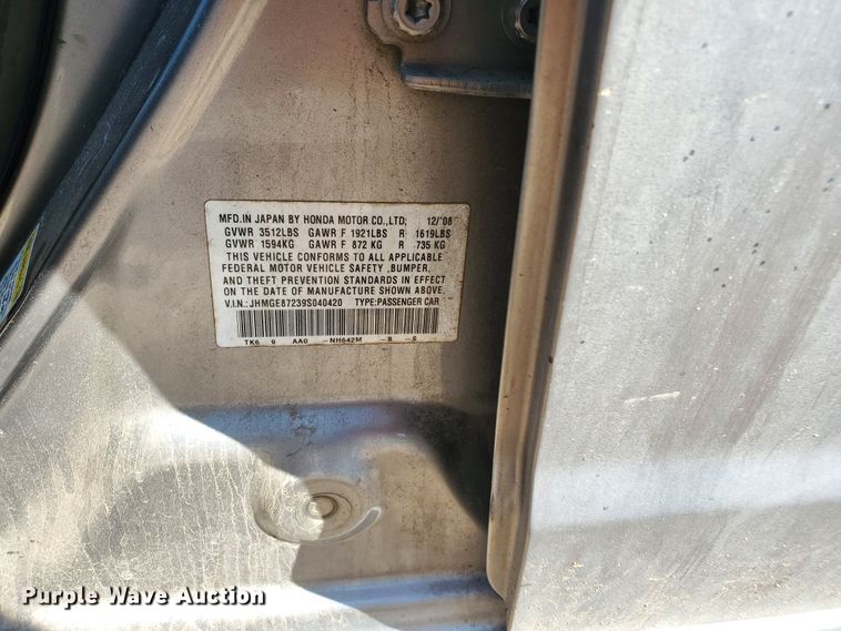 image for item HK9175 2009 Honda Fit