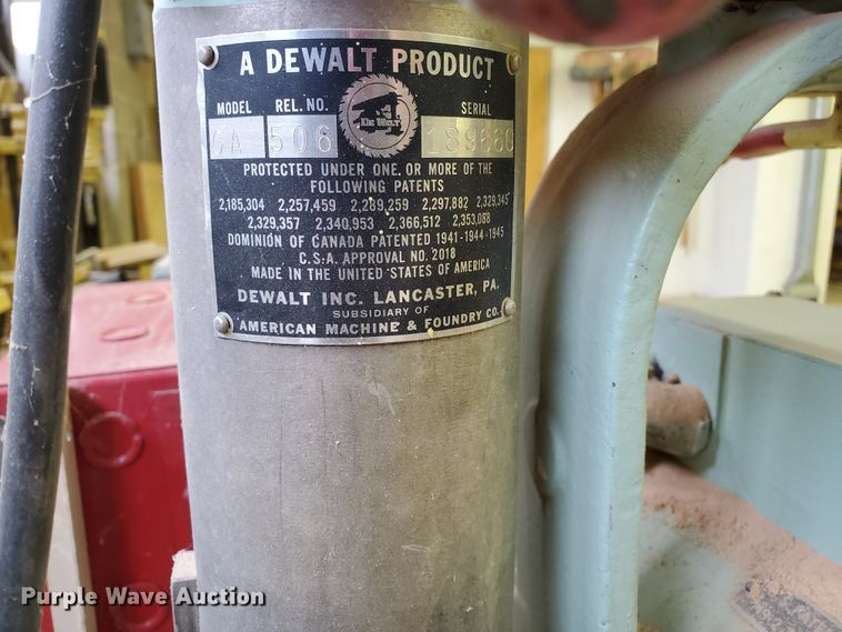 image for item HK9214 DeWalt GA radial arm saw