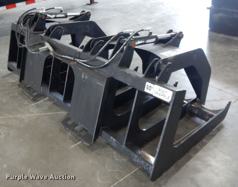 image for item DF5154 80"W skid steer root grapple bucket