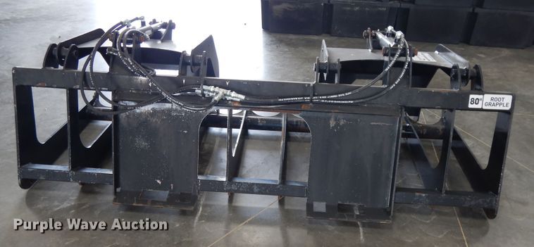 image for item DF5154 80"W skid steer root grapple bucket