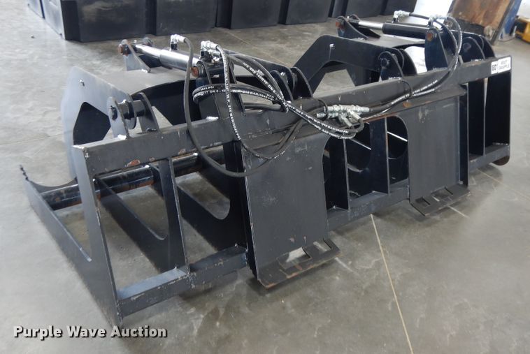 image for item DF5154 80"W skid steer root grapple bucket