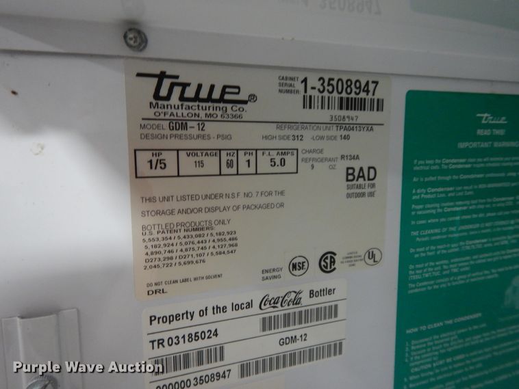 image for item DF5158 (2) True refrigerators