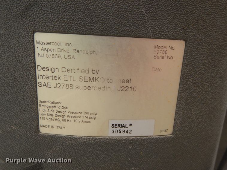 image for item DF5235 Mastercool 69788 AC machine