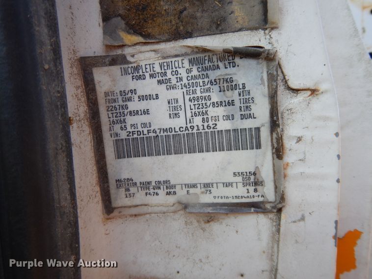 image for item DF6012 1990 Ford F450 Super Duty bucket truck