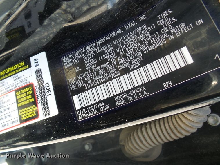 image for item DG1958 2008 Toyota Tundra  Double Cab pickup truck