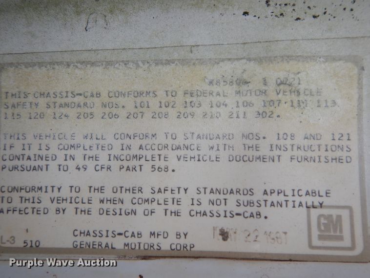 image for item DG6815 1987 GMC Brigadier  water truck