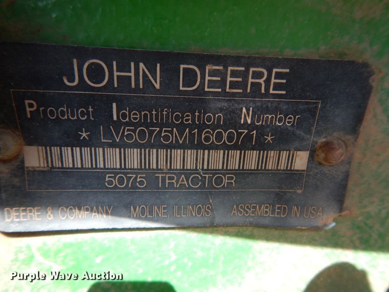 image for item DG6864 John Deere 5075M  MFWD tractor