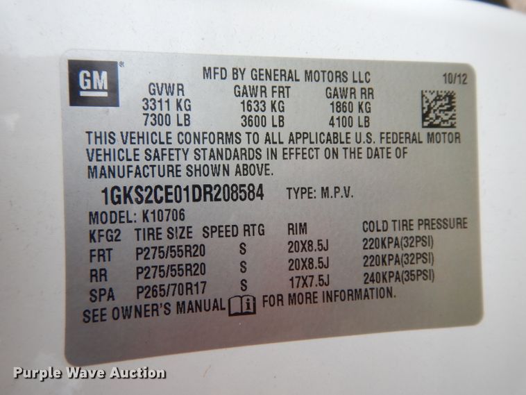 image for item DG6866 2013 GMC Yukon  SUV