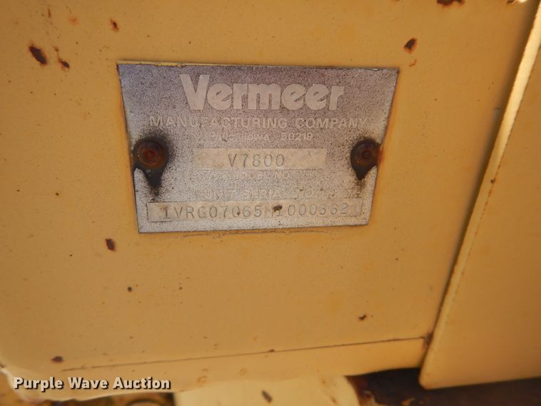 image for item DH4479 1991 Vermeer V6050  trencher