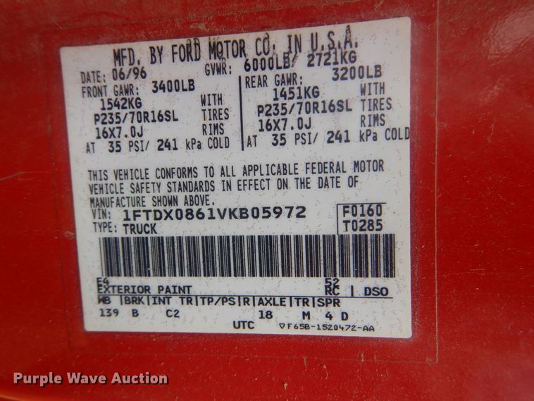 image for item DI0261 1997 Ford F150  SuperCab pickup truck
