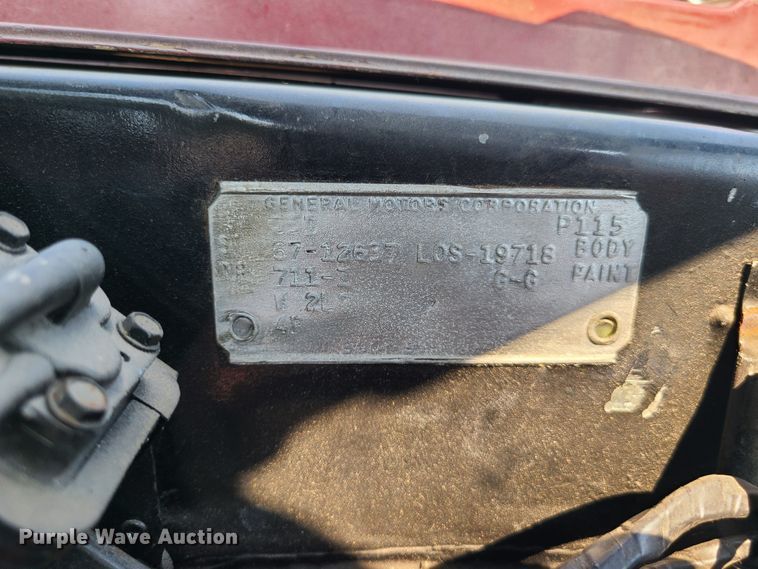 image for item EL9896 1967 Chevrolet Camaro SS