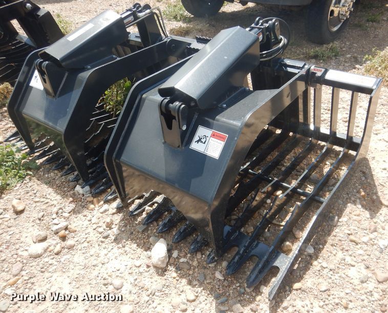 image for item FA9384 Stout HD72-3 72"W skid steer grapple bucket