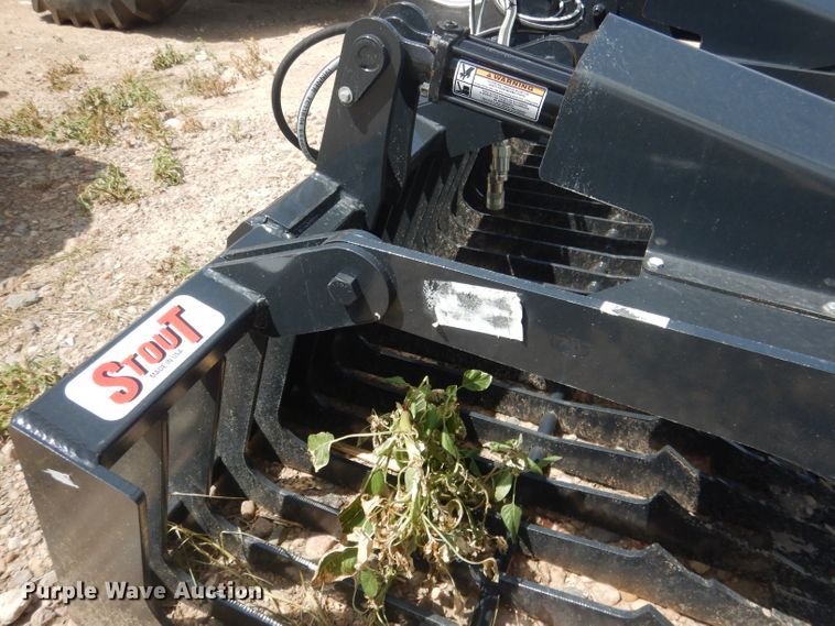 image for item FA9384 Stout HD72-3 72"W skid steer grapple bucket