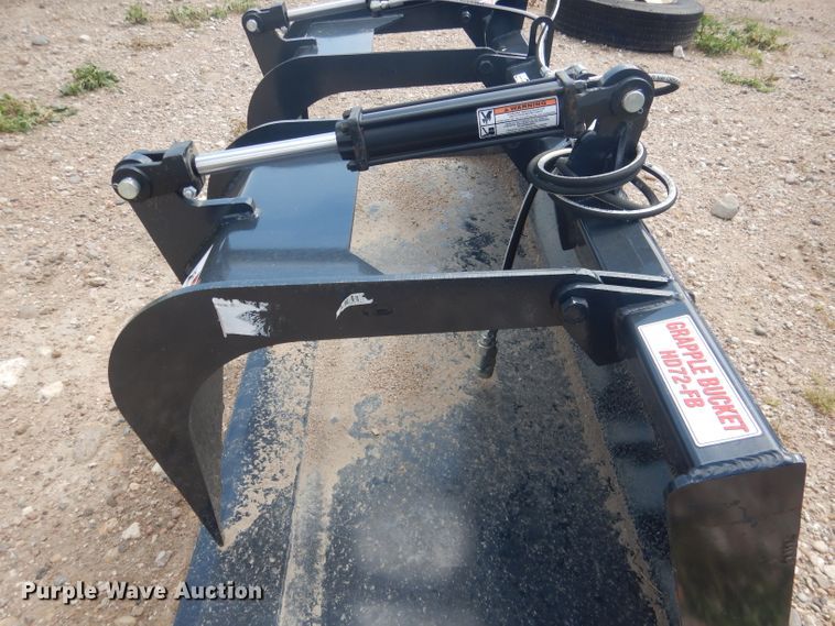 image for item FA9386 Stout HD72-FB 72"W skid steer grapple bucket