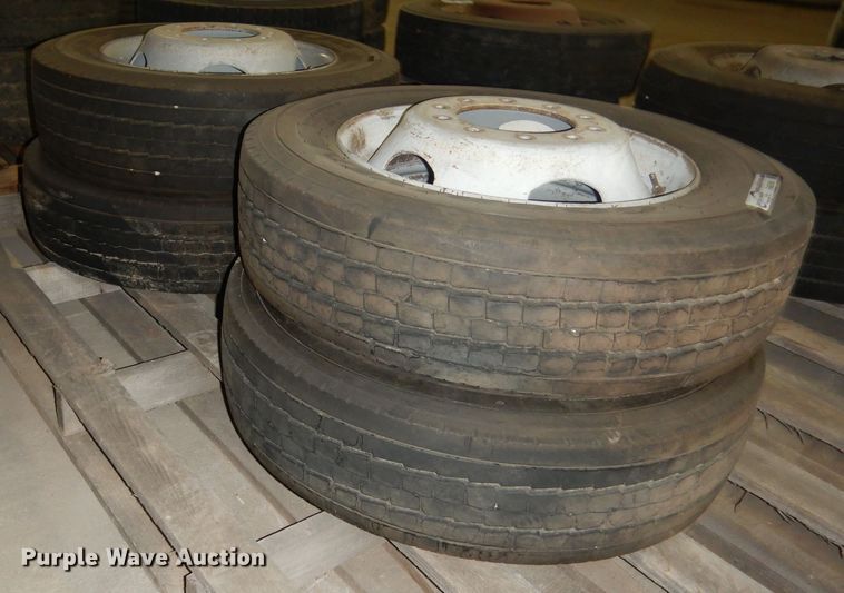 image for item FA9399 (4) Goodyear 225/70R19.5 tires and wheels