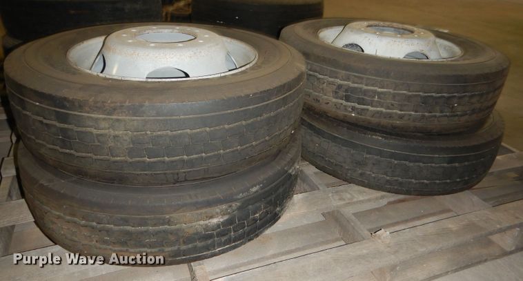 image for item FA9399 (4) Goodyear 225/70R19.5 tires and wheels