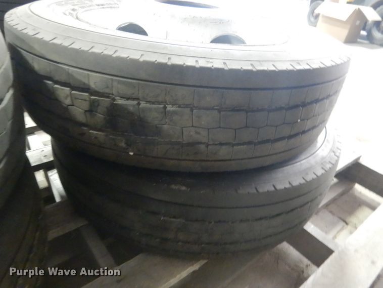 image for item FA9399 (4) Goodyear 225/70R19.5 tires and wheels