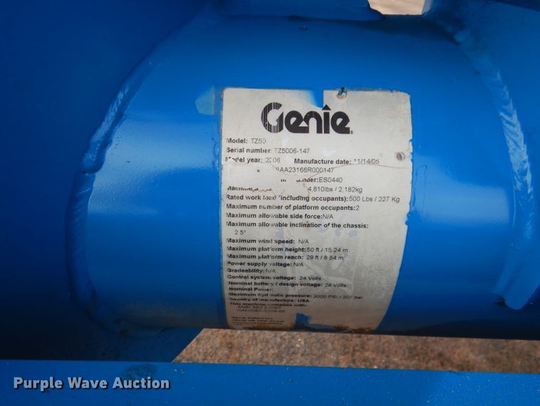 image for item GC9207 2006 Genie TZ5006-147  boom lift