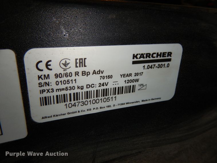 image for item GQ9741 2017 Karcher Professional KM90/60RBPADV sweeper