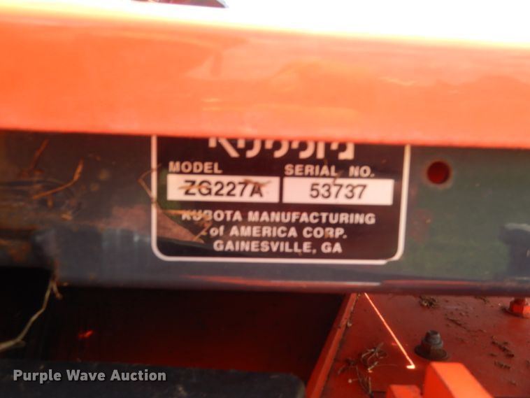 image for item HB9268 Kubota ZG227 ZTR lawn mower