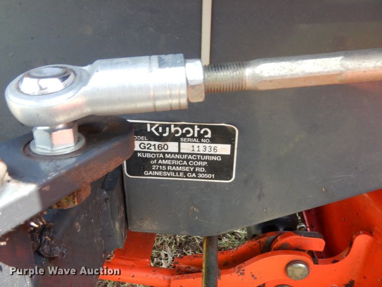 image for item HB9269 Kubota G2160 lawn mower