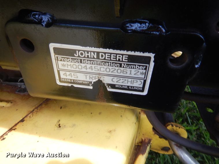image for item HB9279 John Deere 445 lawn mower