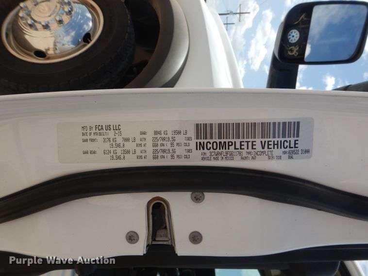 image for item HC9074 2015 Dodge Ram 5500HD  winch truck