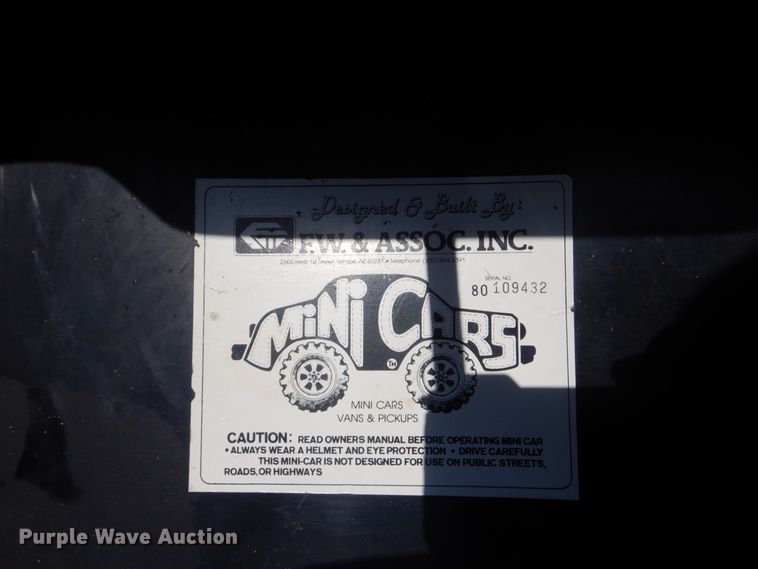 image for item HJ9814 F.W. & Associates mini car