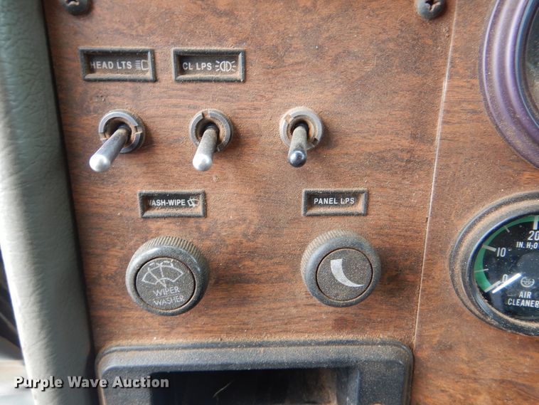 image for item HJ9827 1995 Peterbilt 330  utility bed truck with crane