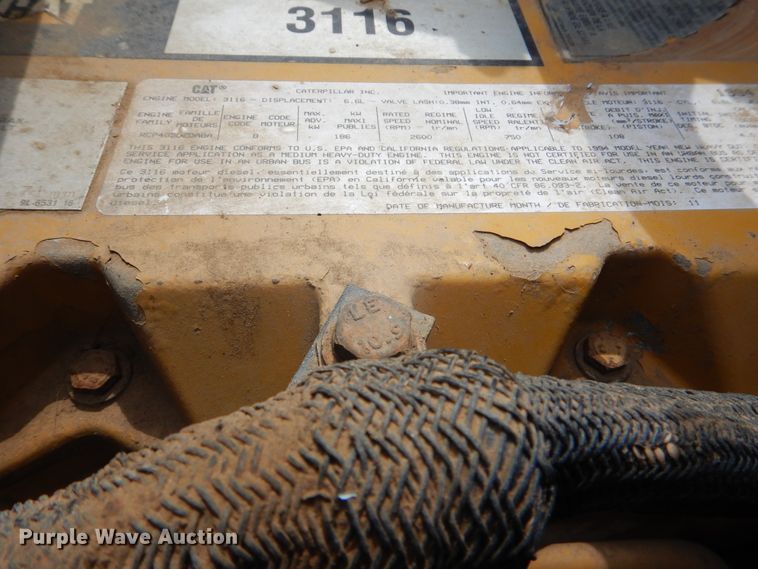 image for item HJ9827 1995 Peterbilt 330  utility bed truck with crane