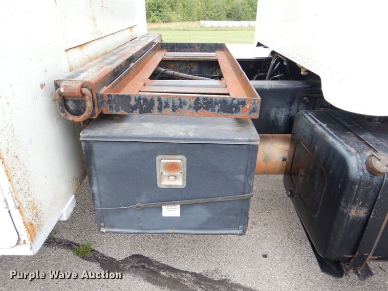 image for item HJ9827 1995 Peterbilt 330  utility bed truck with crane