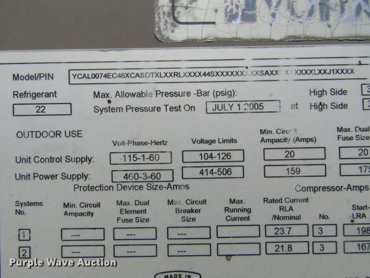 image for item HM9711 York AC unit