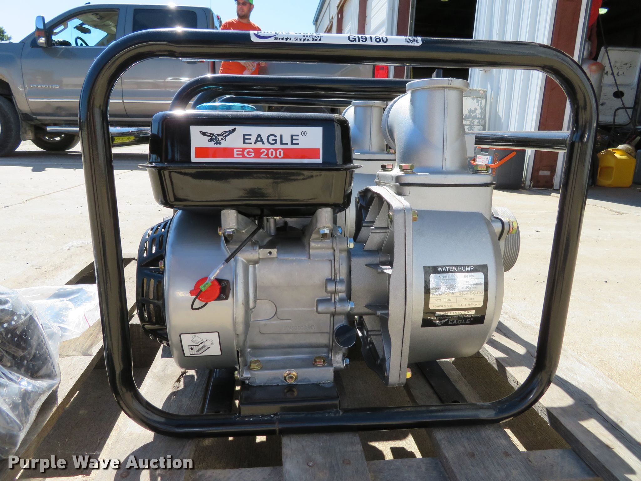 (2) Eagle EG200 trash pumps in Troy, MO Item GI9180 sold Purple Wave