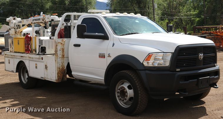 image for item DD6123 2012 Dodge Ram 5500  flatbed truck