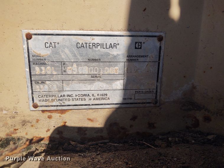 image for item DD6987 1994 Caterpillar 330L  excavator